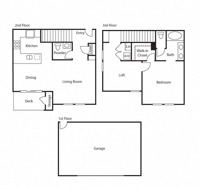A2 1x1.5 Plus Den floor plan