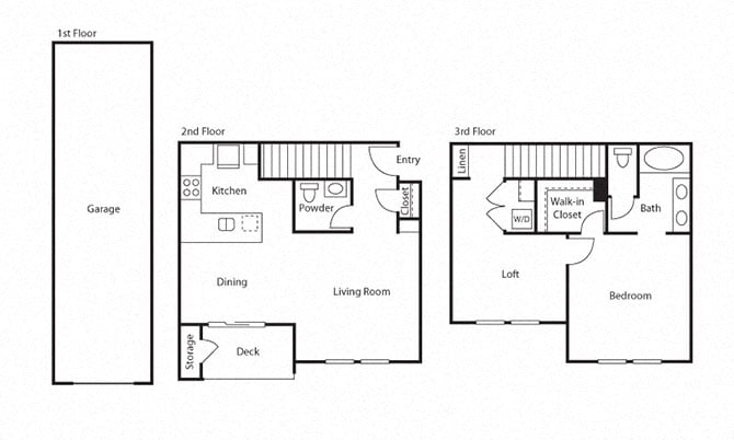 A1 1x1.5 Plus Den floor plan