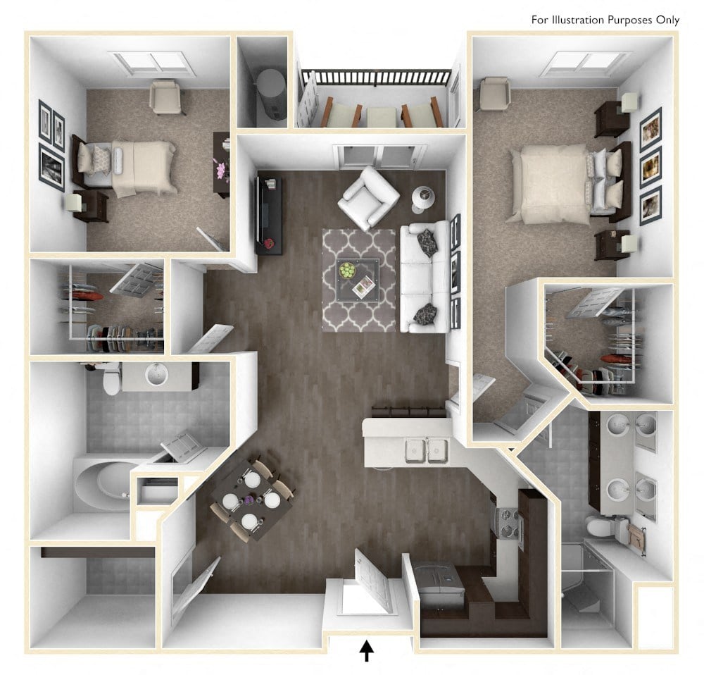 B2 2x2 floor plan
