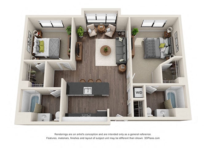 TWO BEDROOM | TWO BATH B4.2 floor plan