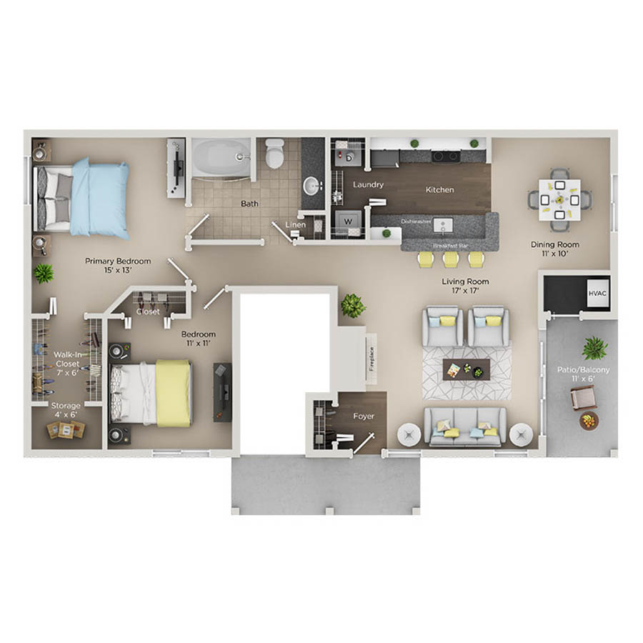 B1R floor plan