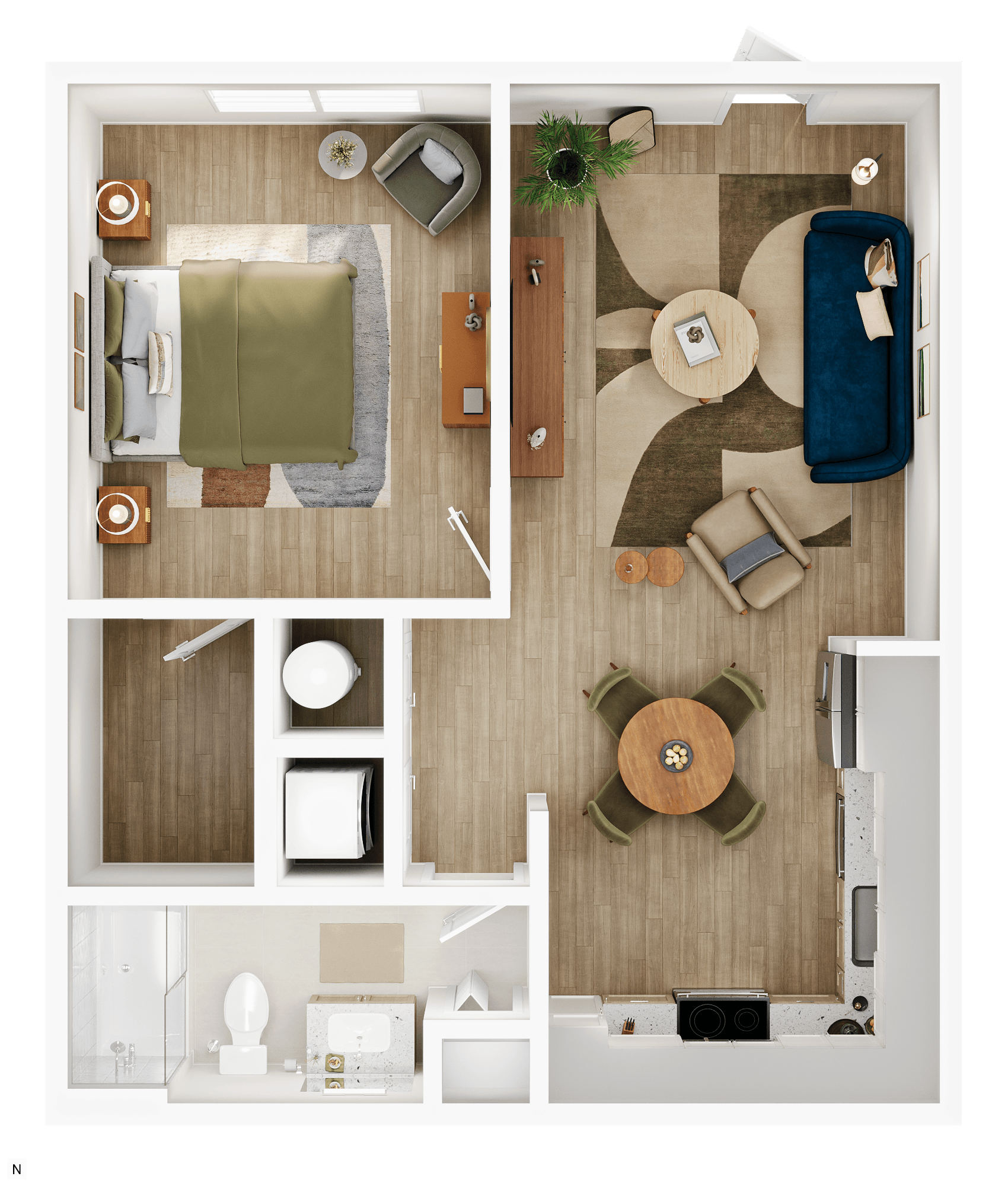 N floor plan