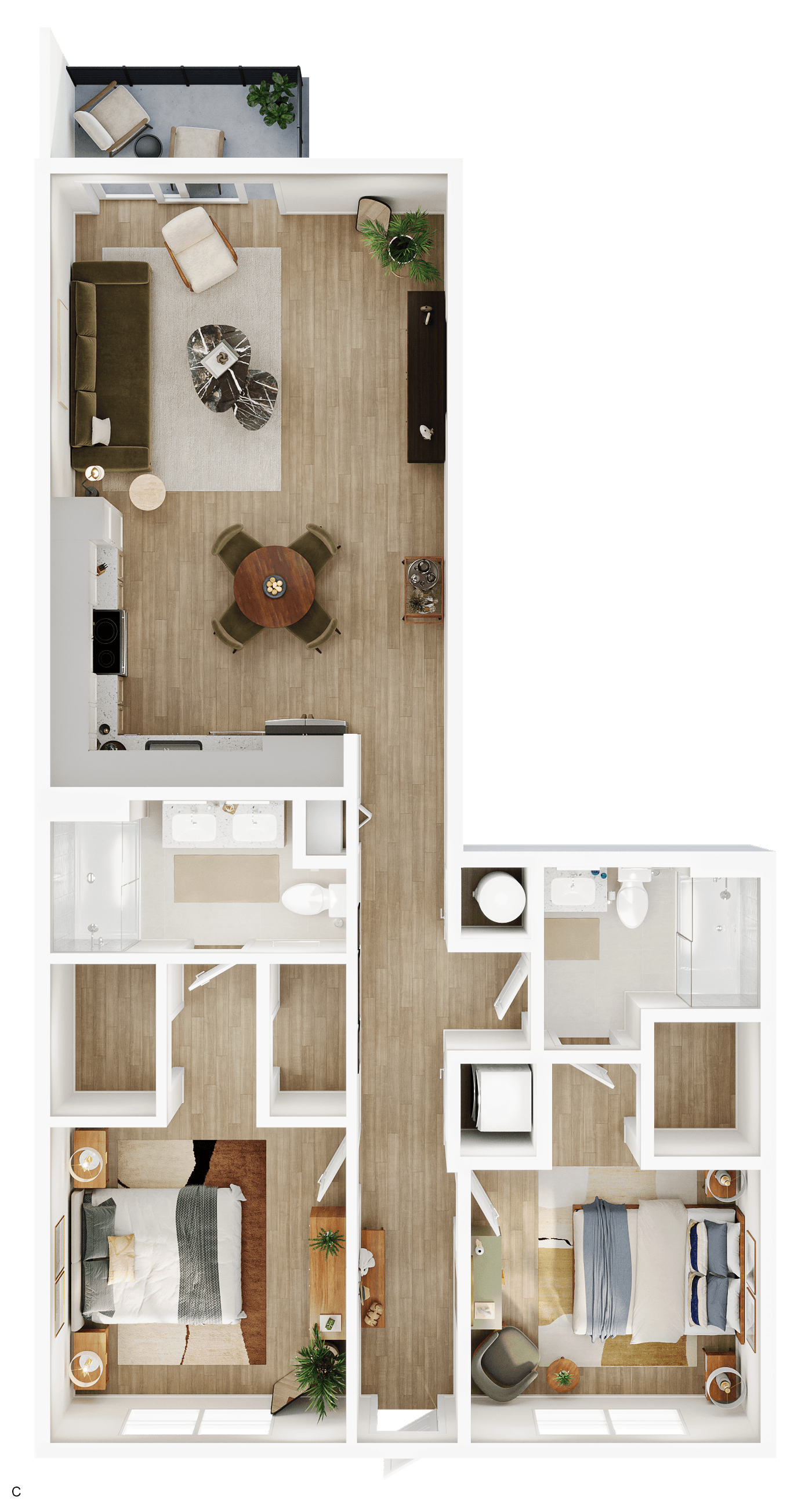 C floor plan