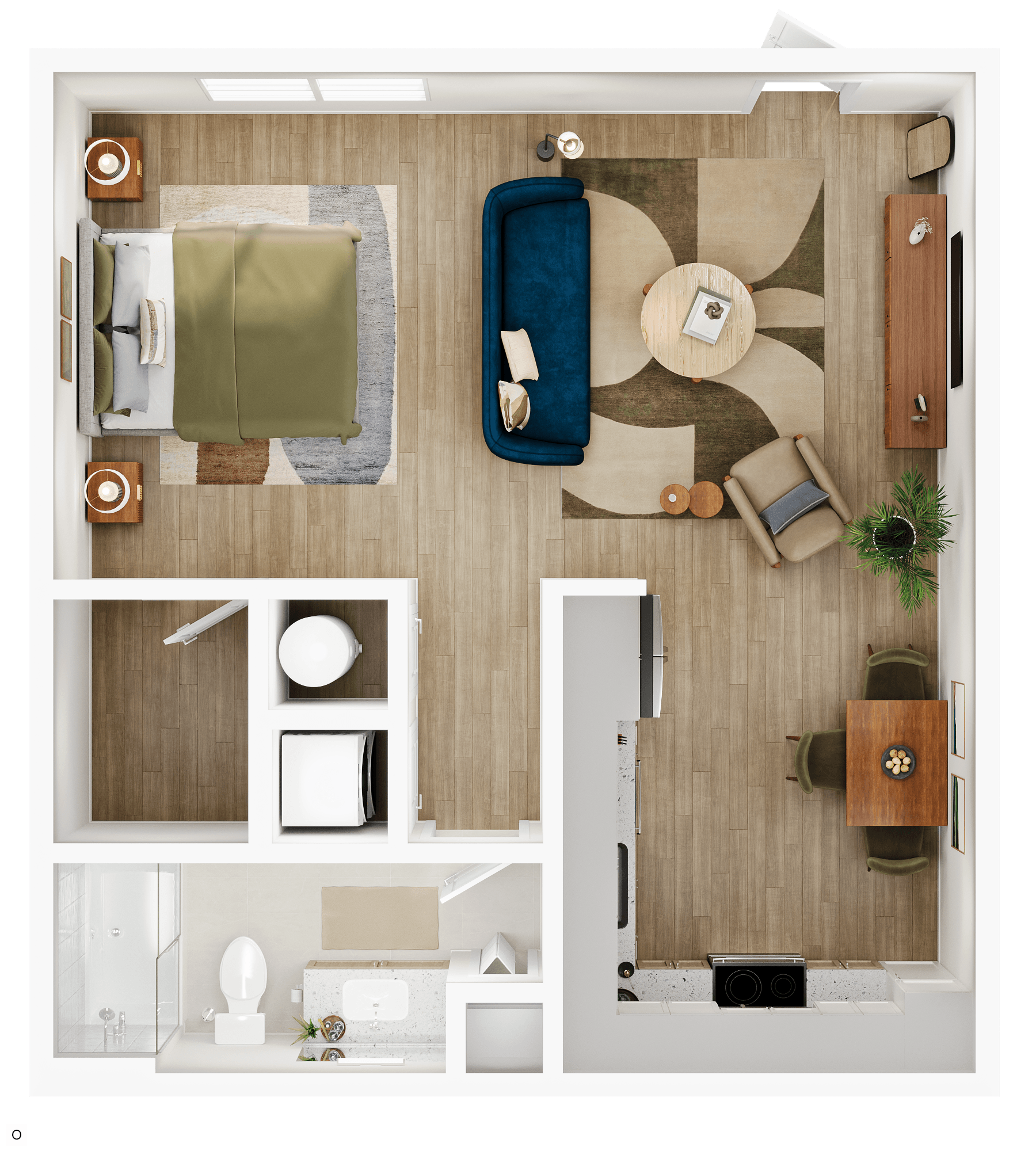 O floor plan