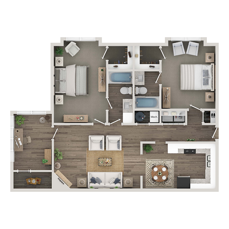 The Beverly floor plan