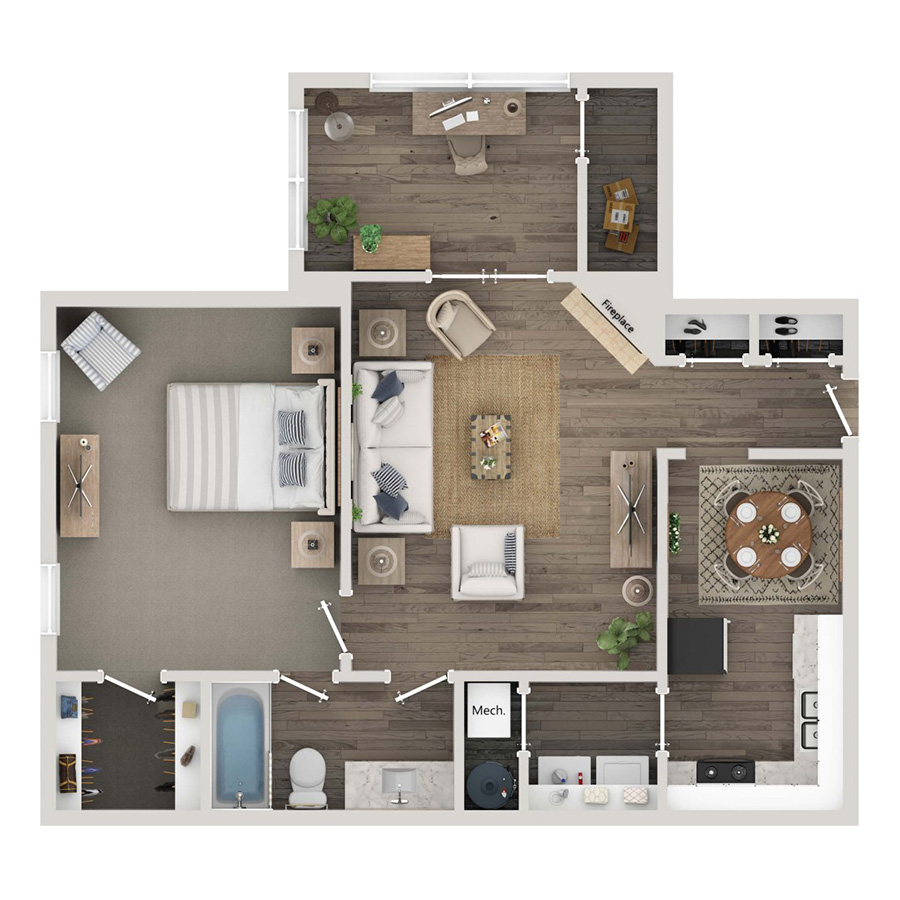 The Hilton floor plan