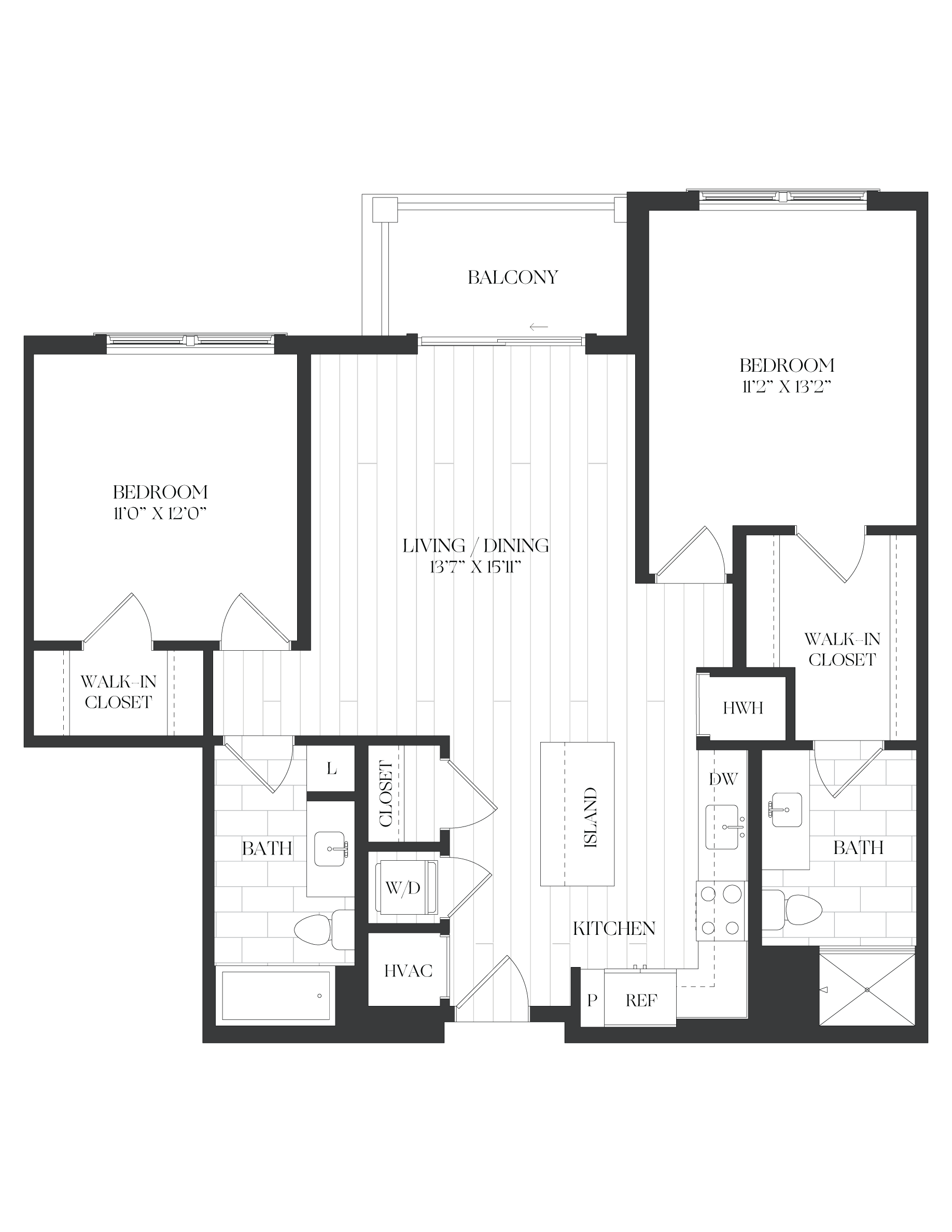 2 Bed/2 Bath-2B-8-The Barrett floor plan