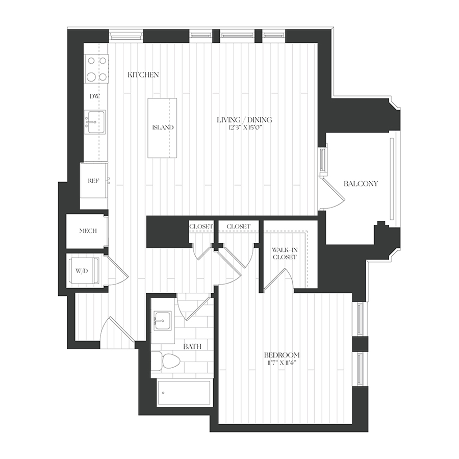 1B-3A floor plan