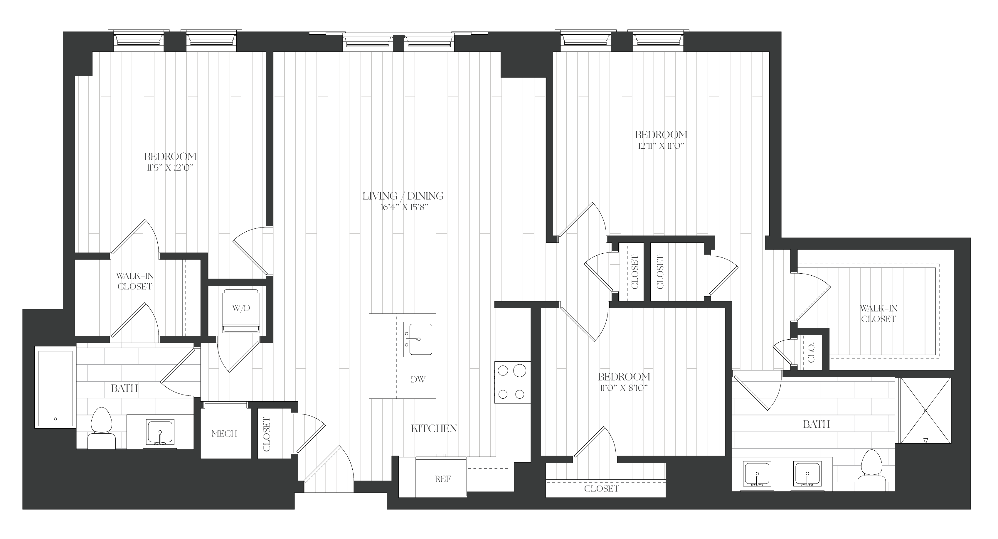 JR 3 Bed/2 Bath-3JR-2-The Claude floor plan