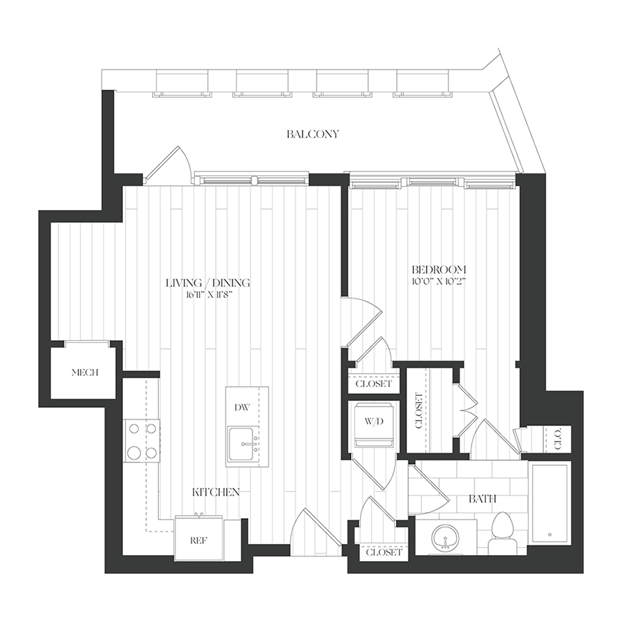 1B-10 floor plan