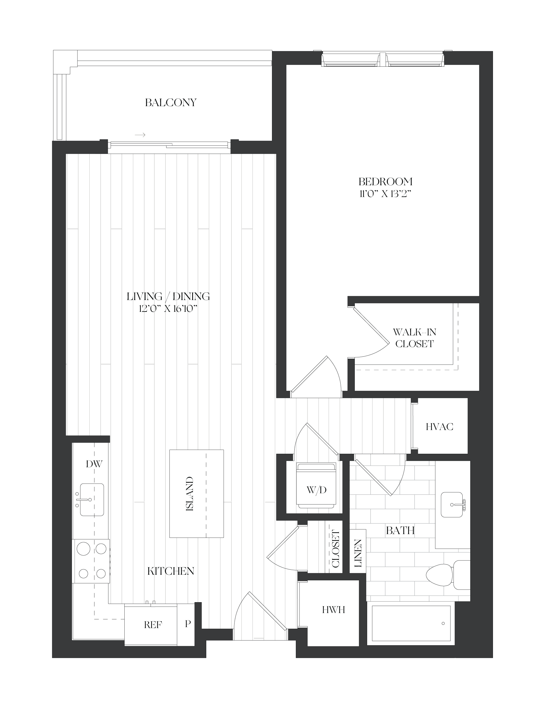 1 Bed/1 Bath-1B-3-B-The Barrett floor plan
