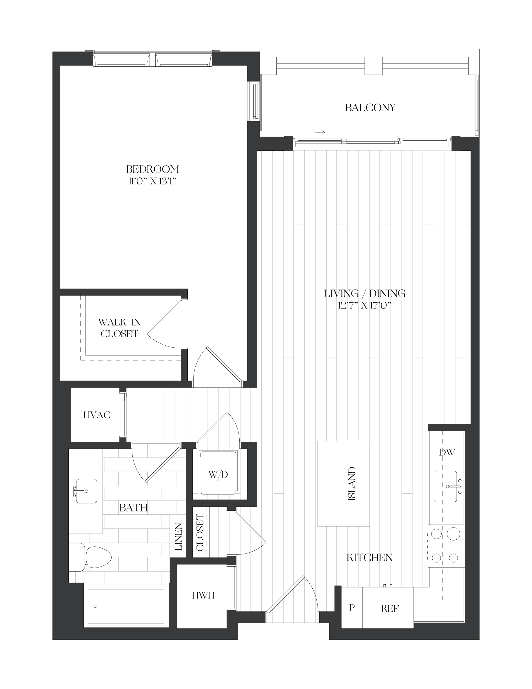 1 Bed/1 Bath-1B-3-C-The Barrett floor plan