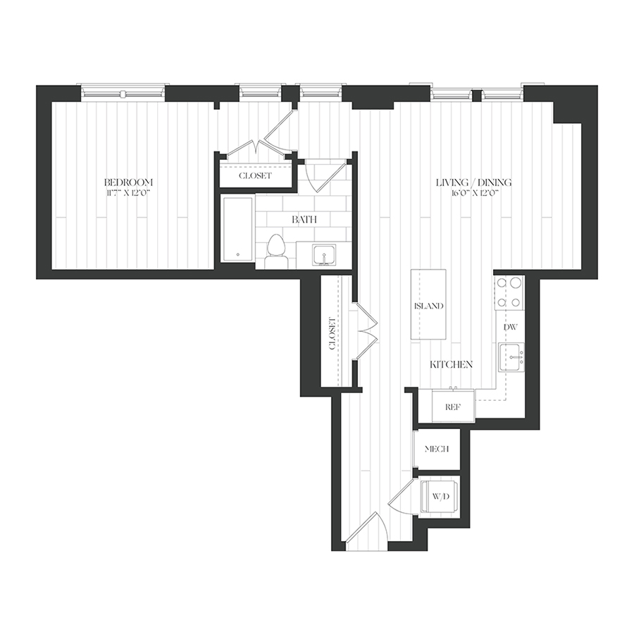 1B-5B floor plan