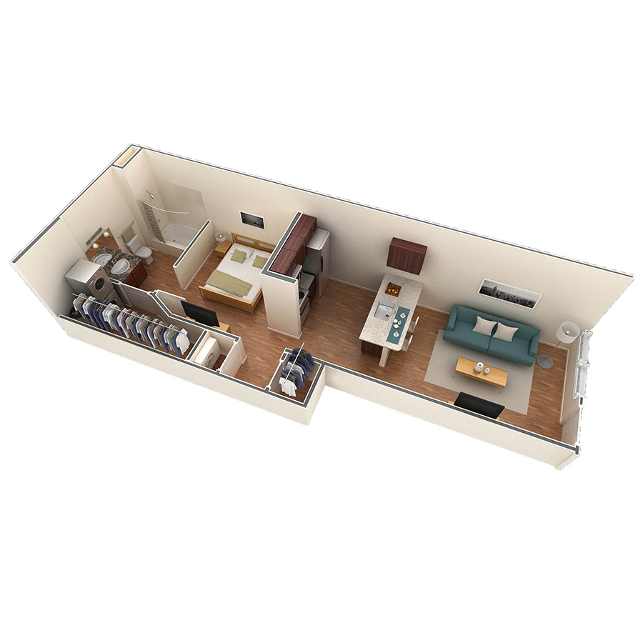 Studio Grand Courtyard floor plan