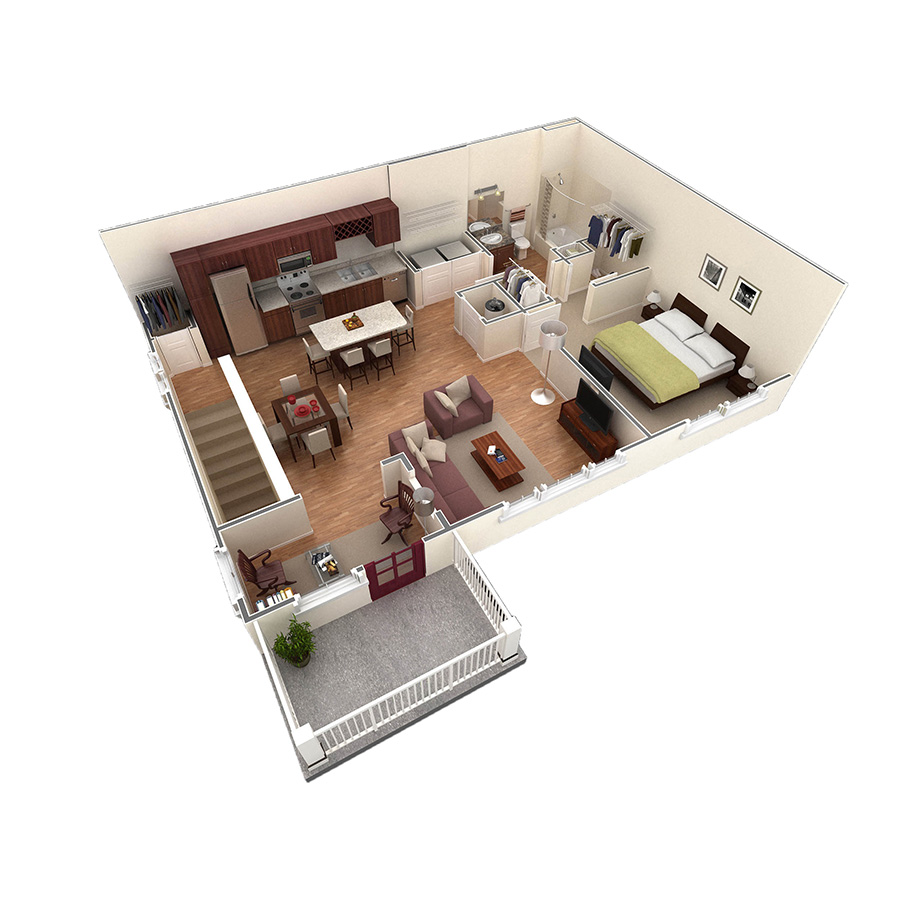 1 BR Grand Overlook floor plan