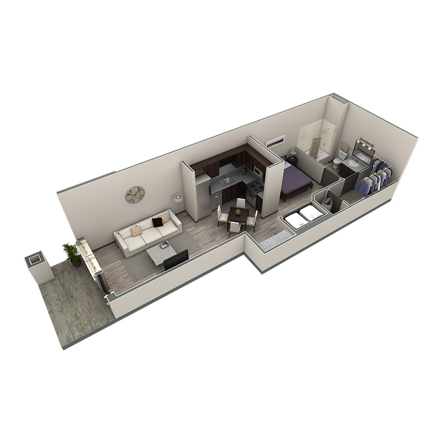 Studio Grand Courtyard floor plan
