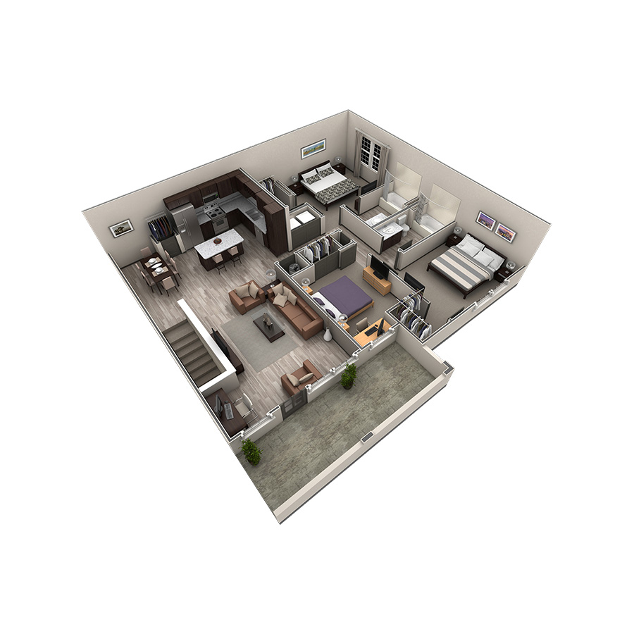 3 BR Grand Overlook floor plan