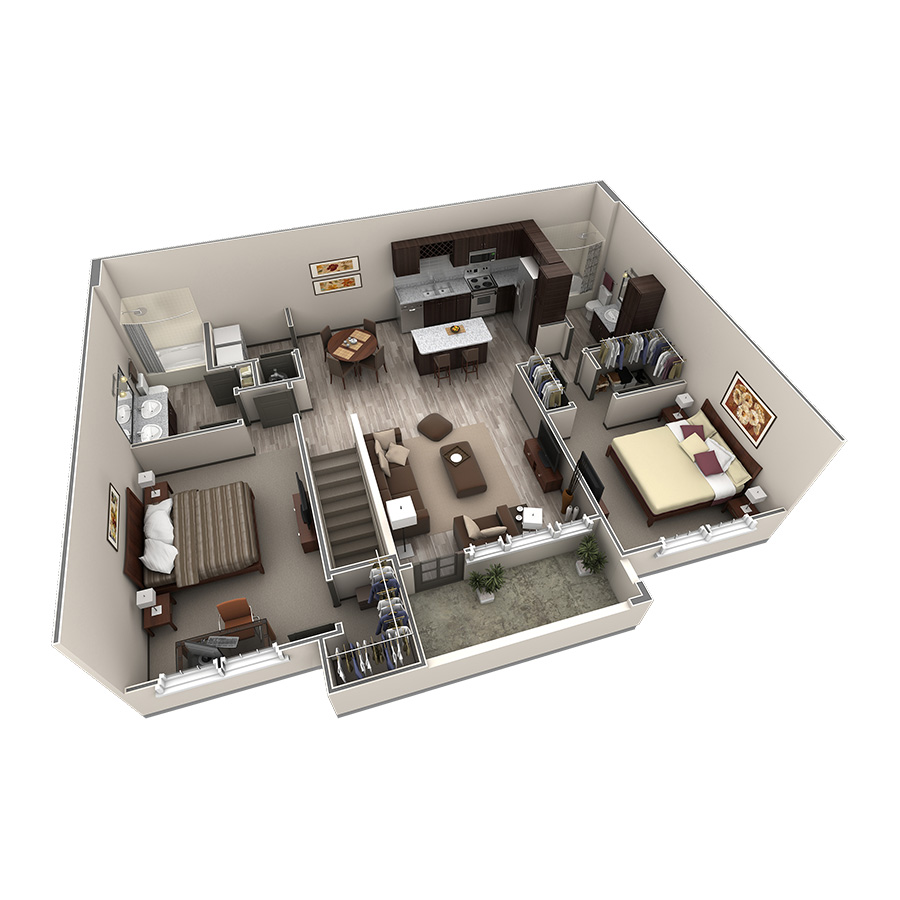 2 BR Grand Overlook floor plan