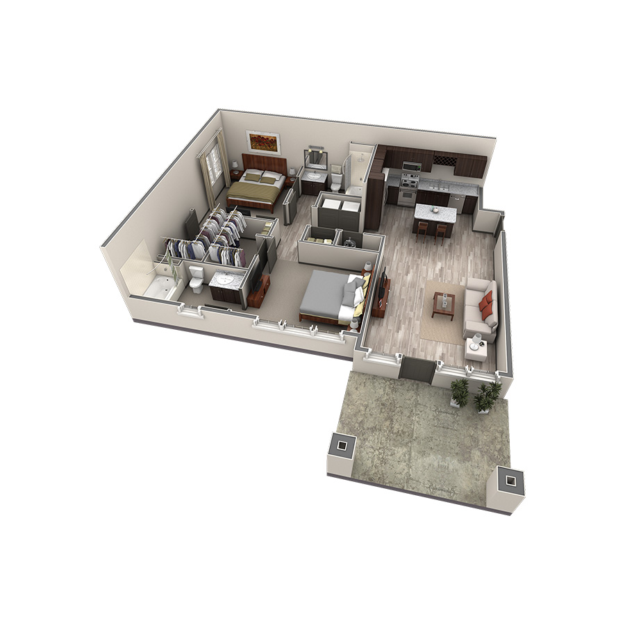 2 BR Vue Overlook floor plan