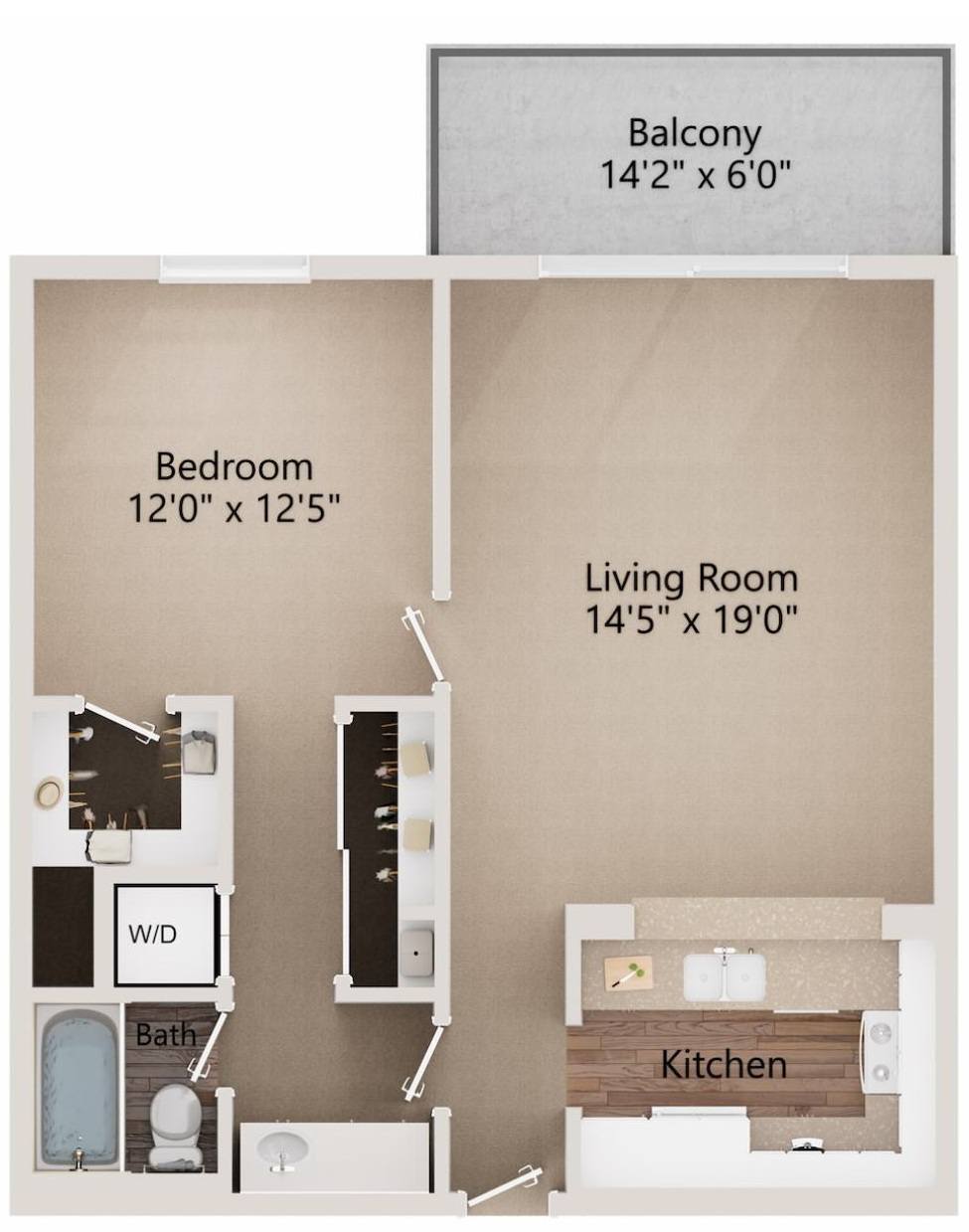Newport 1 Renovated floor plan