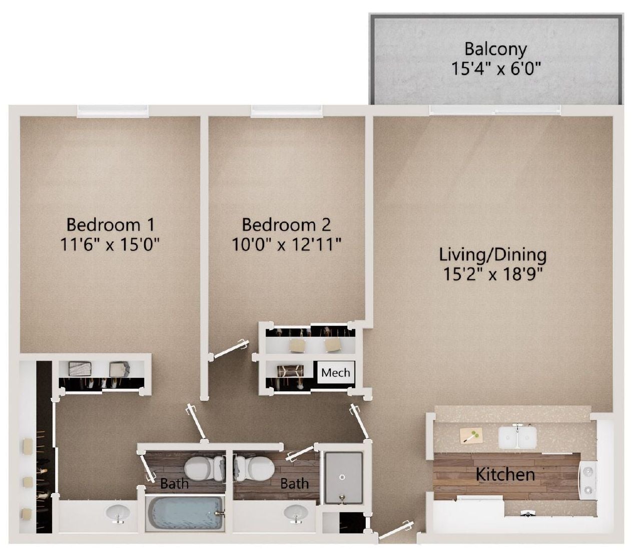 Catalina 1 floor plan