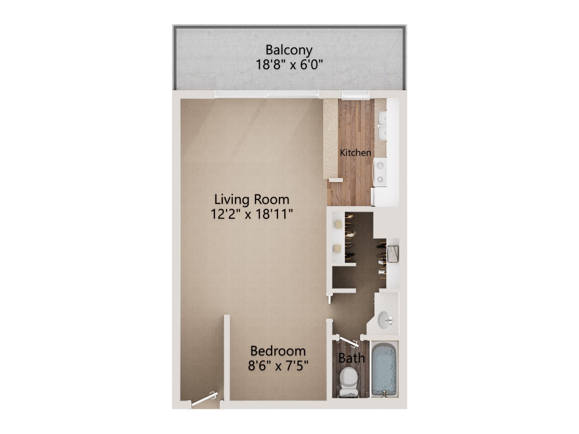 Wedge floor plan