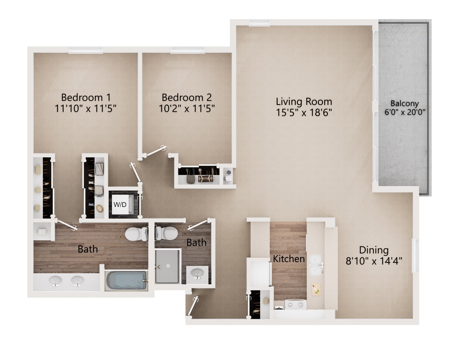 Crystal Cove Renovated floor plan