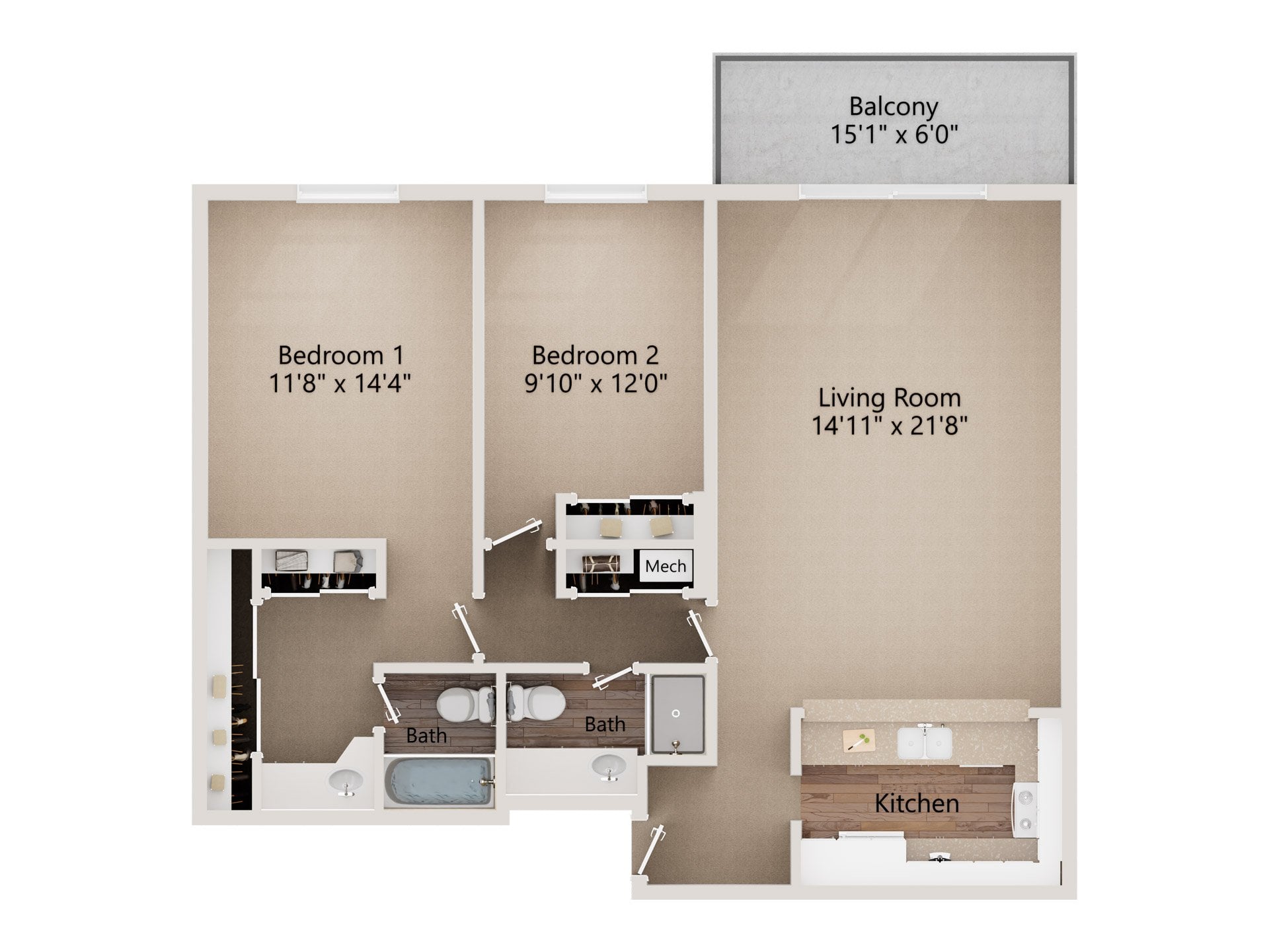 Catalina 2 floor plan