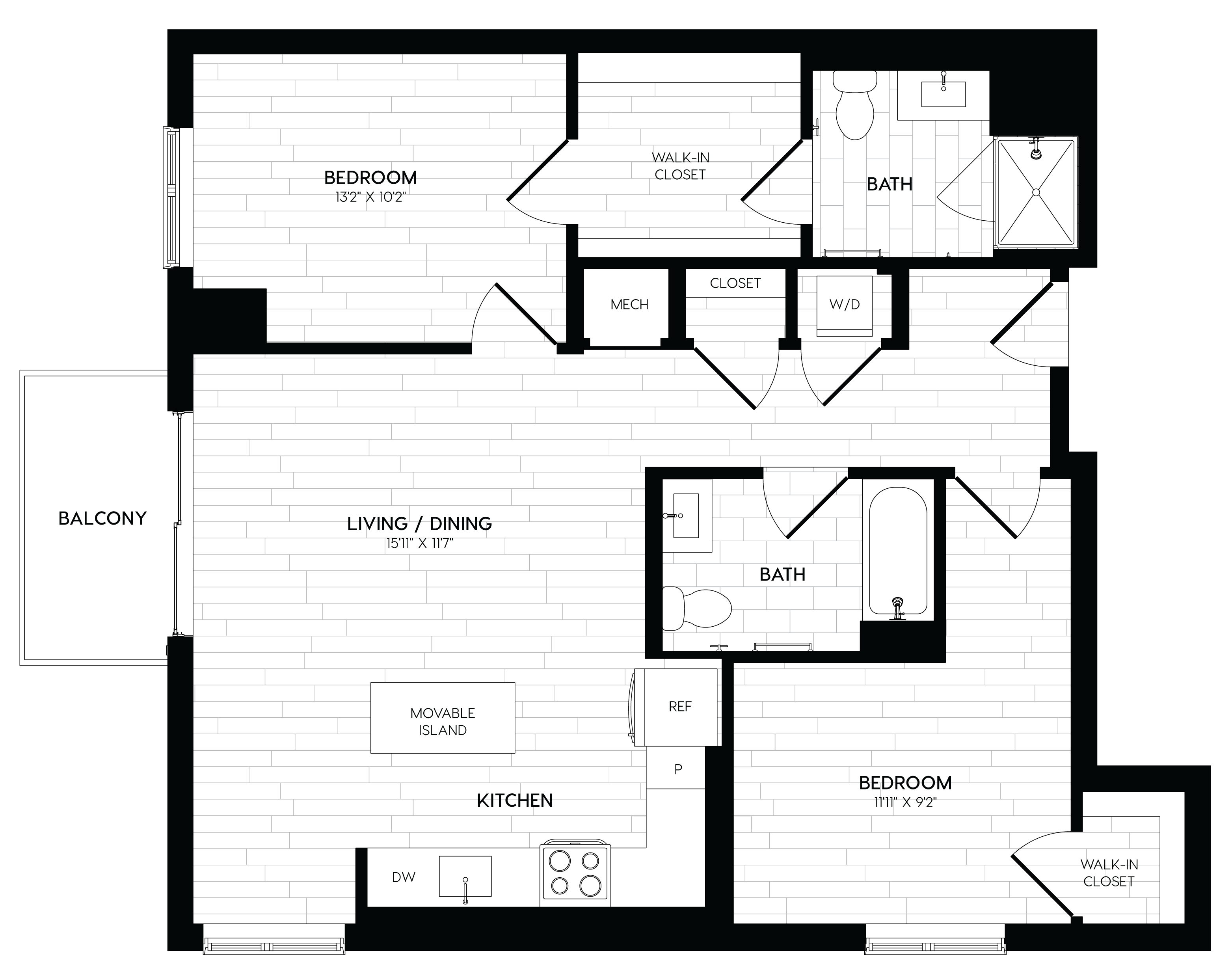 2 Bed/2 Bath-B4 floor plan