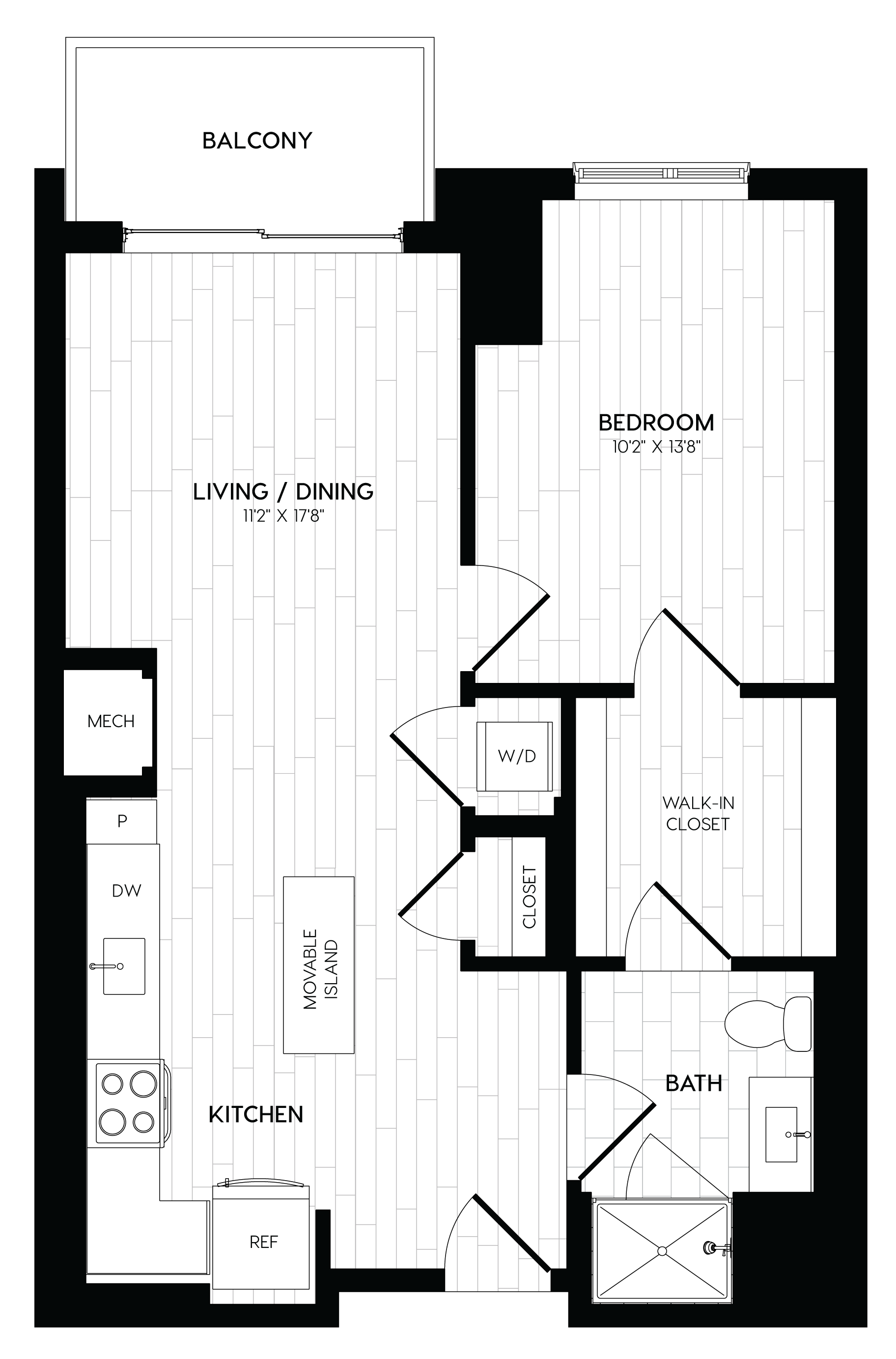 1 Bed/1 Bath-A7 floor plan