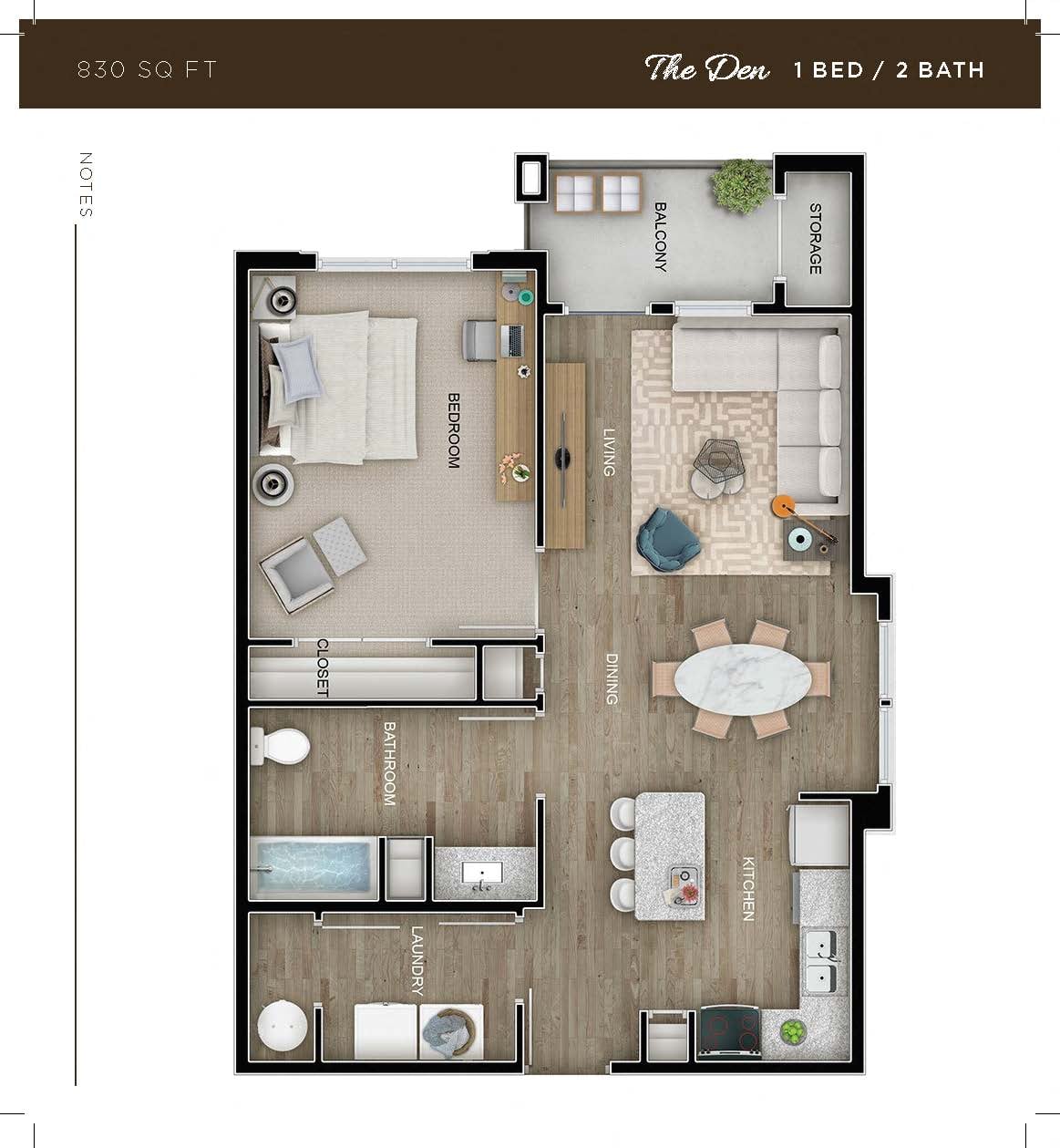 The Den floor plan