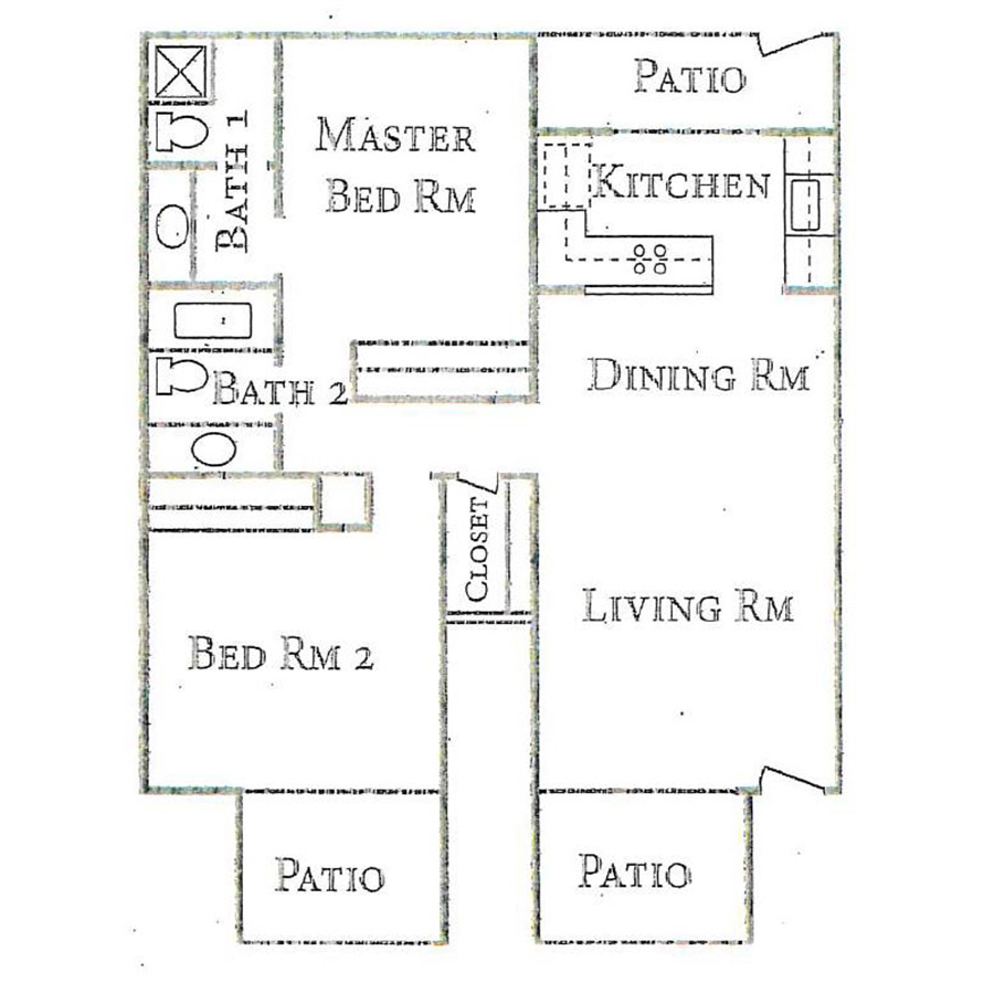 2x2AR T3 floor plan