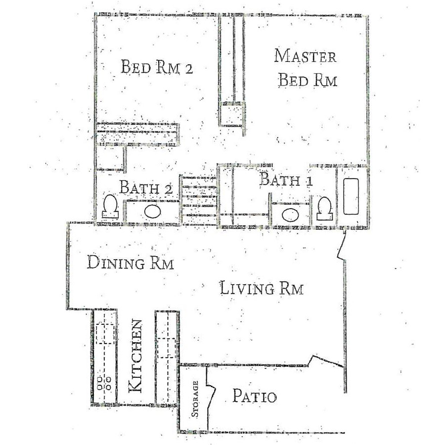 2x2BR T3 floor plan