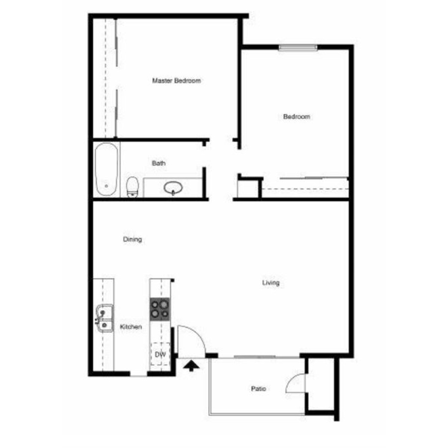2x1Bc T1 floor plan