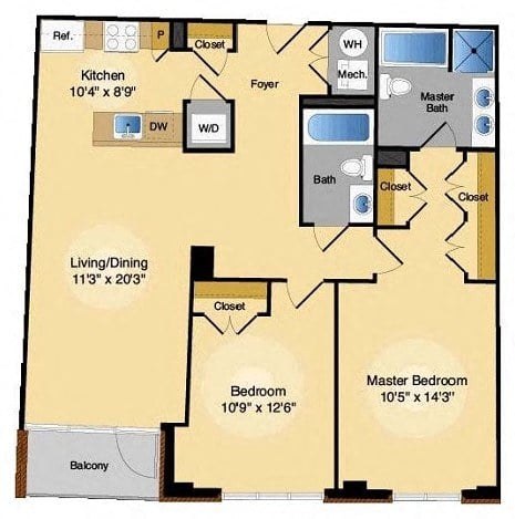 2K floor plan