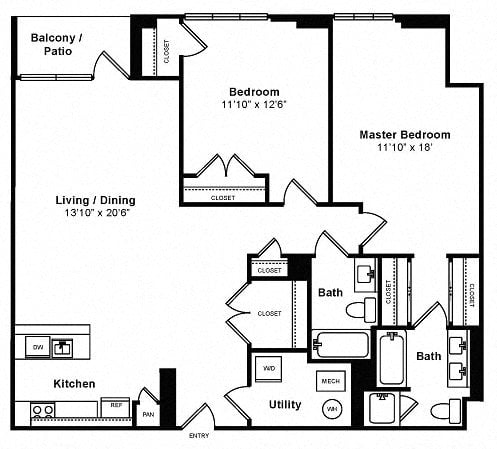 2R floor plan