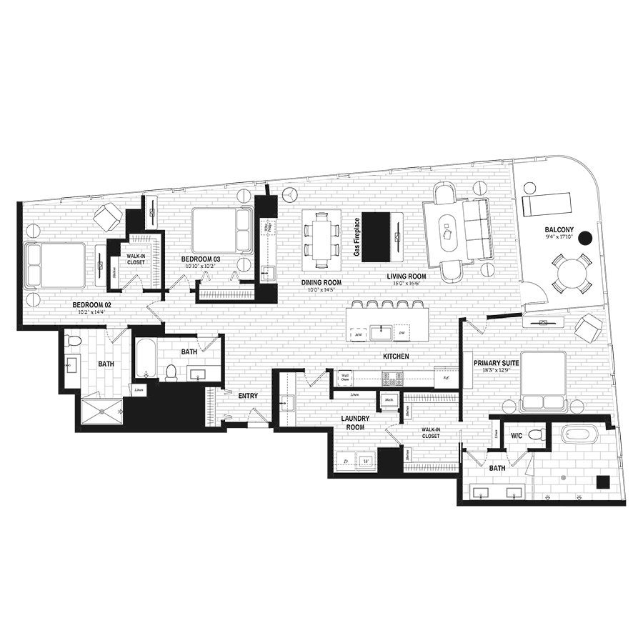 Unit 3302 floor plan
