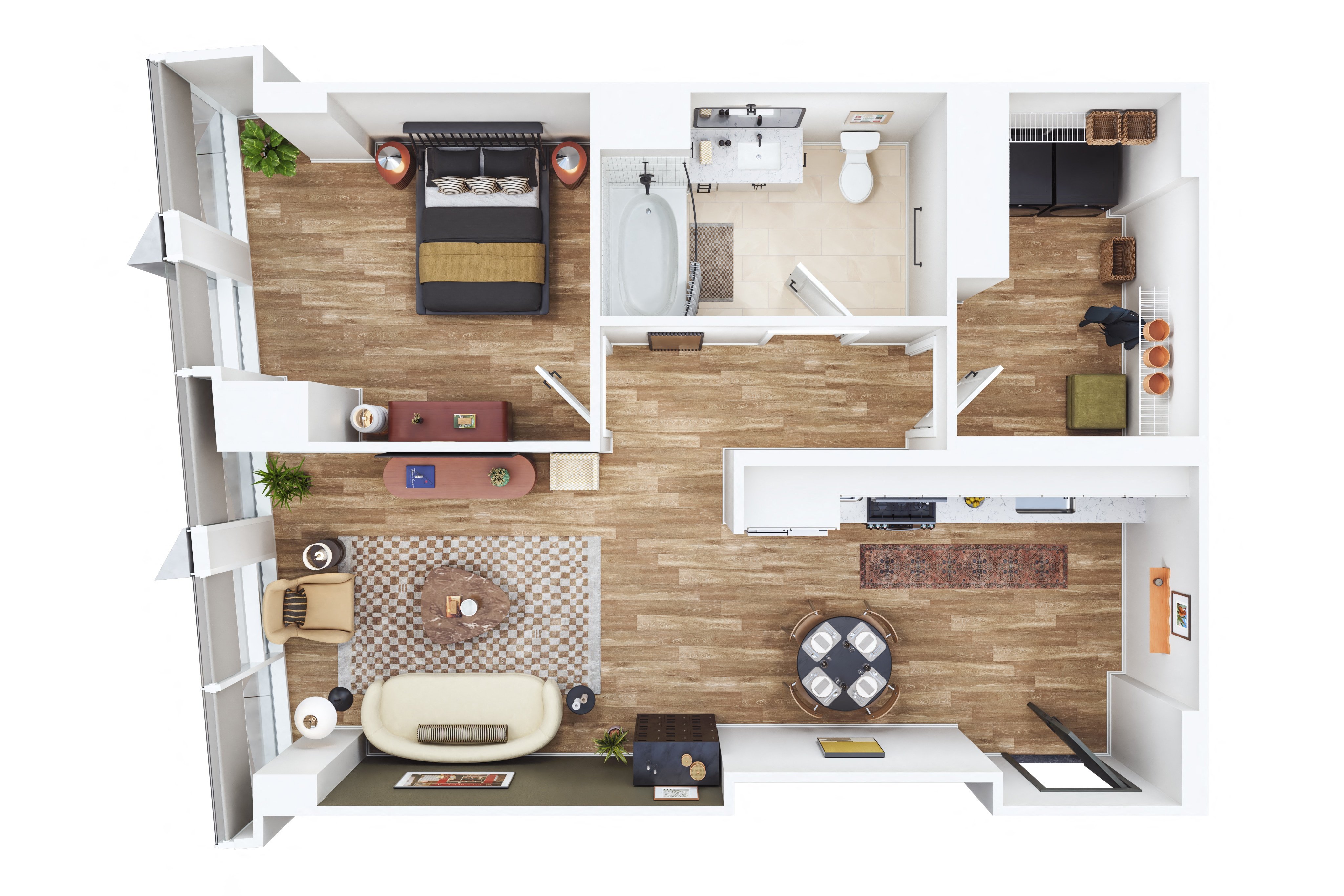 One Bed- G floor plan