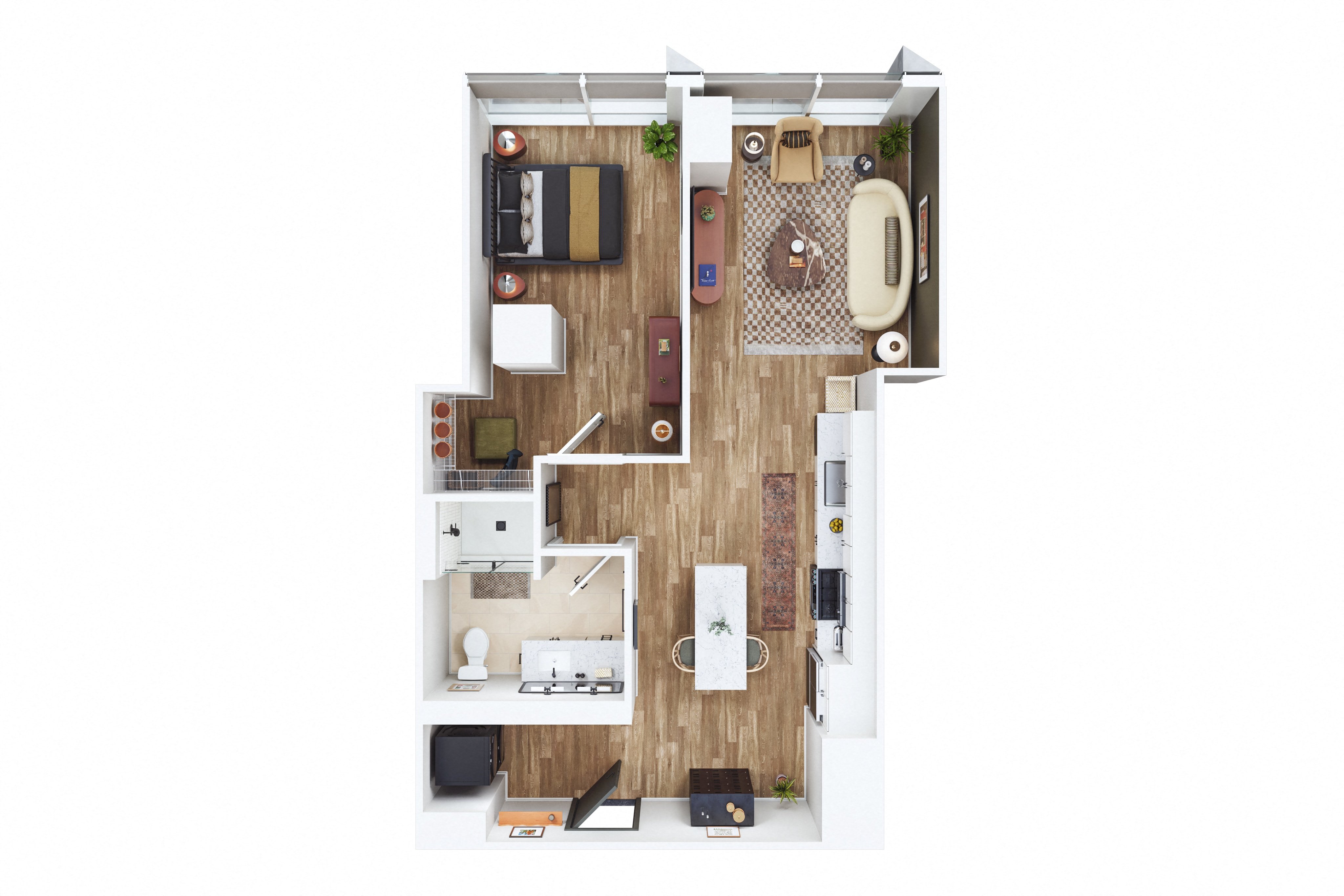 One Bed - B floor plan