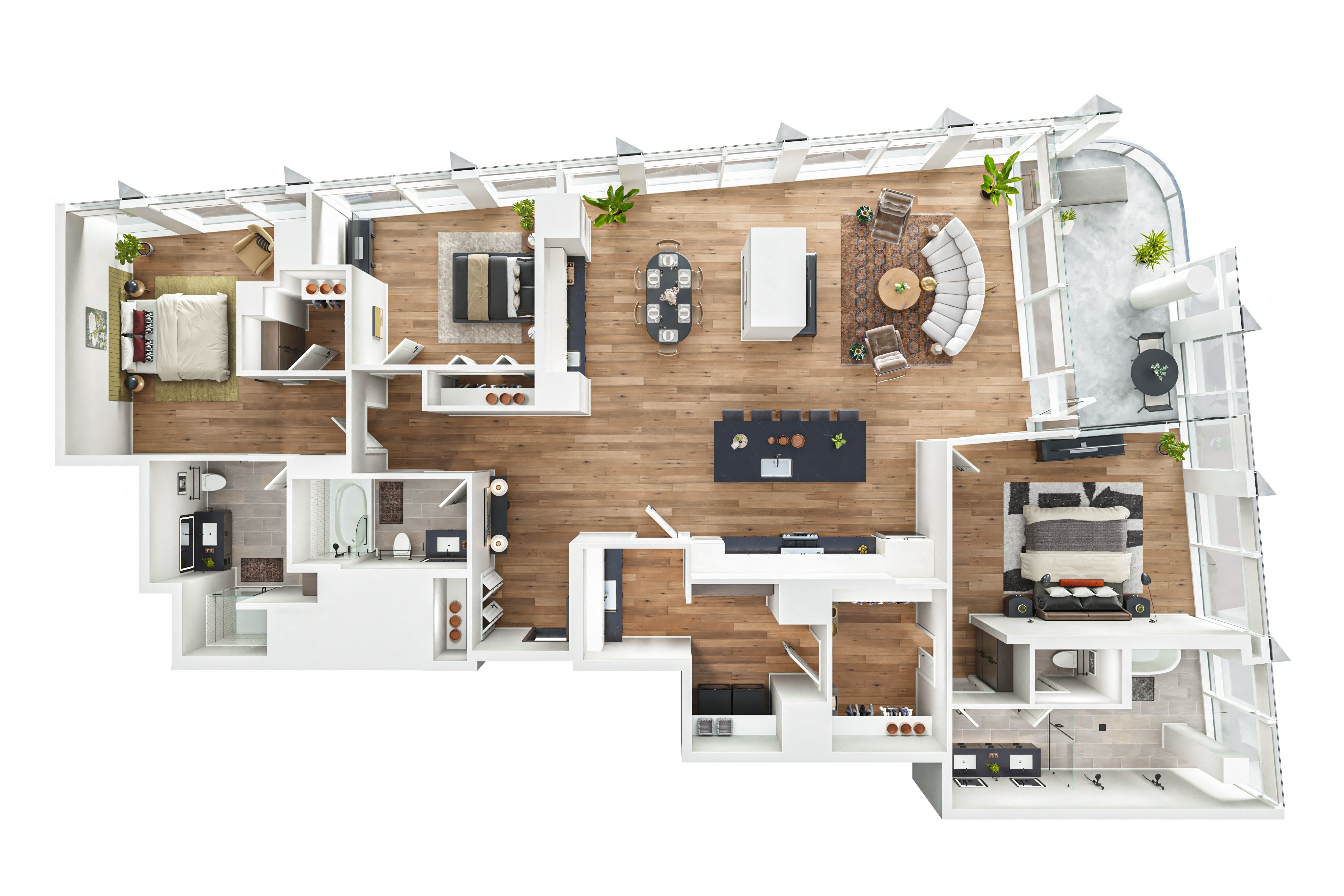 Three Bed - PH1 floor plan