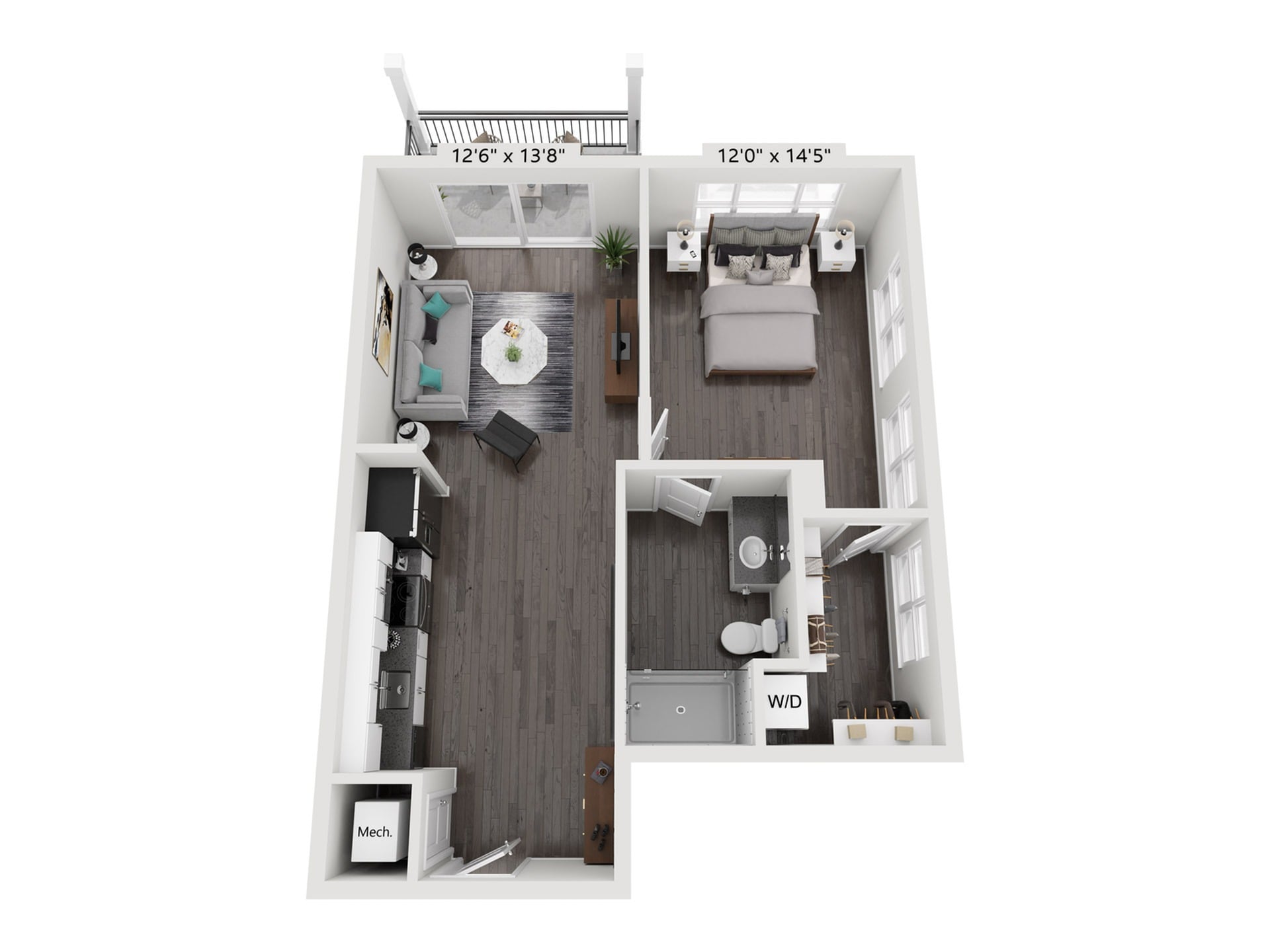 1B floor plan