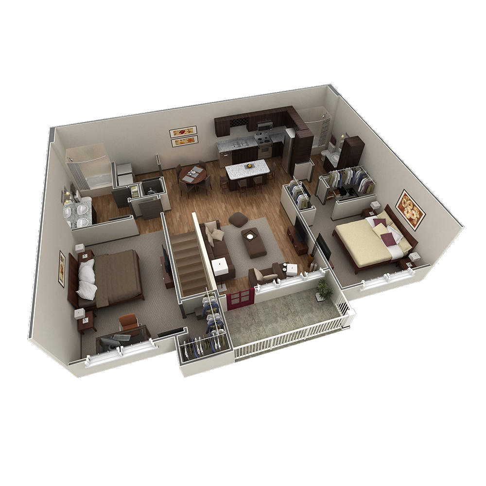 2 BR Grand Overlook Garage floor plan