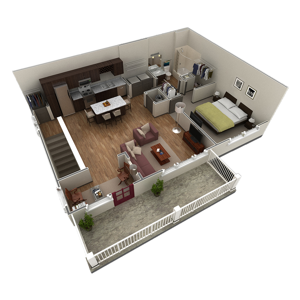 1 BR Grand Overlook floor plan