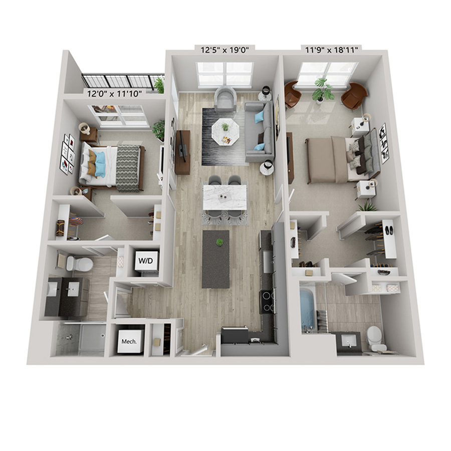 B1B floor plan