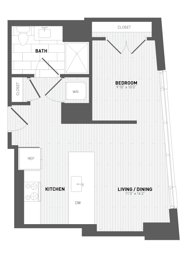 Convertible Studio-A-2 floor plan