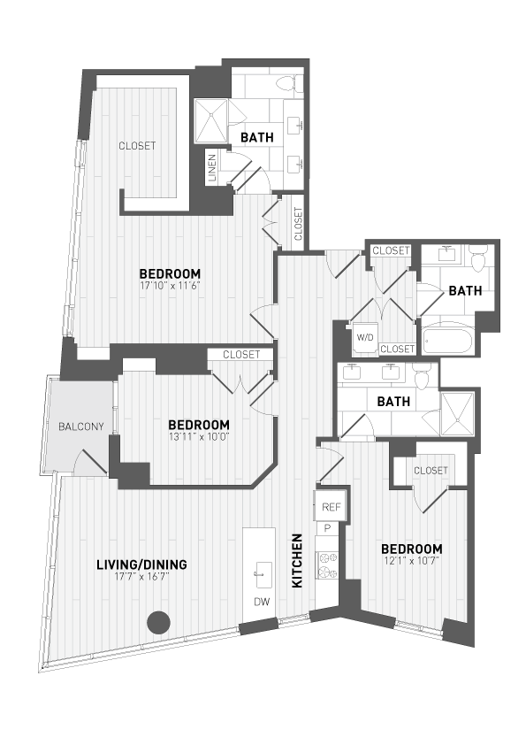 3 Bed/3 Bath-E-2 floor plan