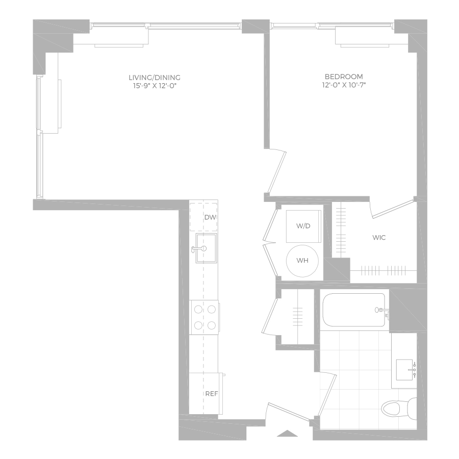 A10 -1x1 floor plan