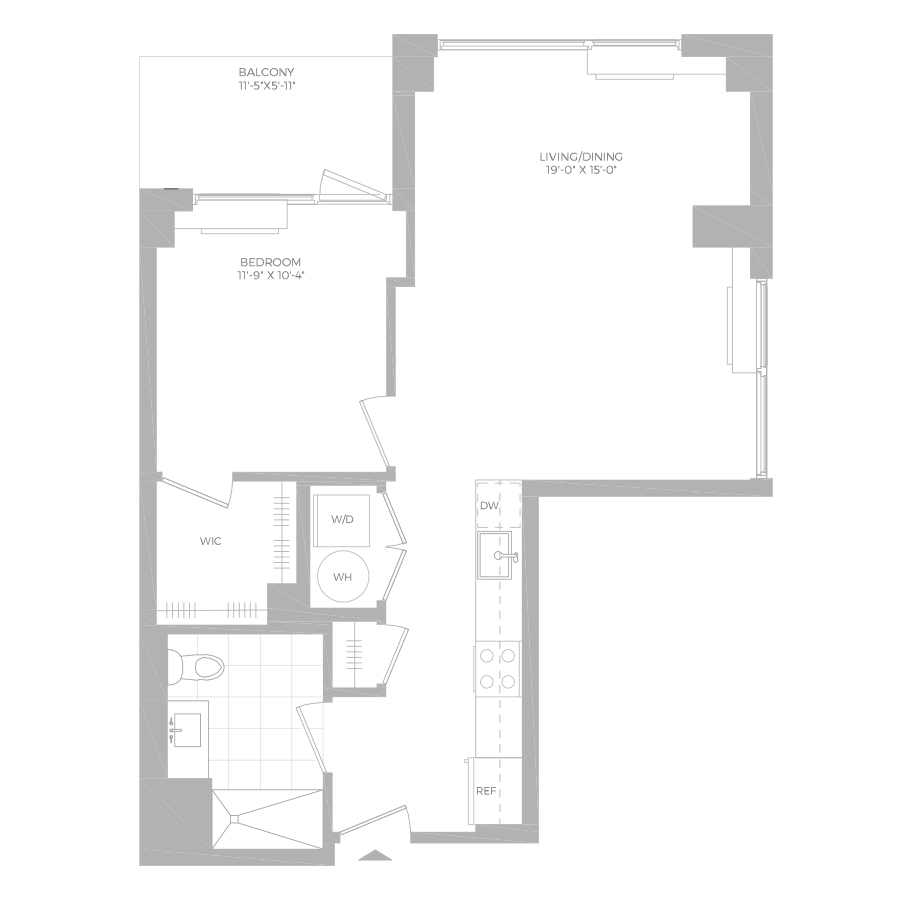 A13 -1x1 floor plan