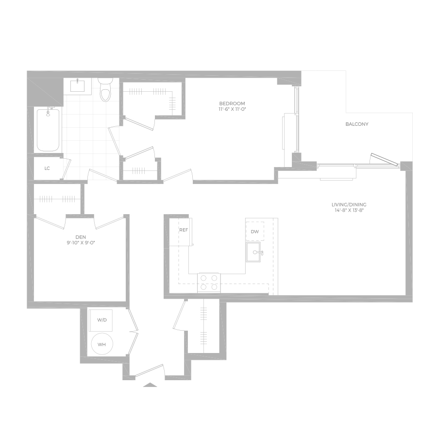 A6 -1x1 floor plan