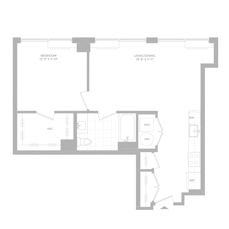 A15 -1x1 floor plan